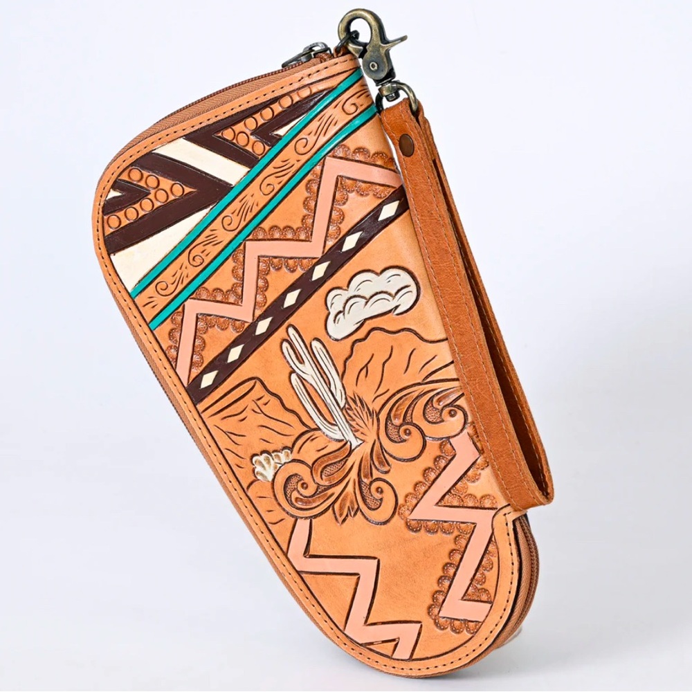 🌵🌵🏜️ Gun Pistol Case American Darling Western Hand Tooled Leather Gun Case 🌵🌵🏜️